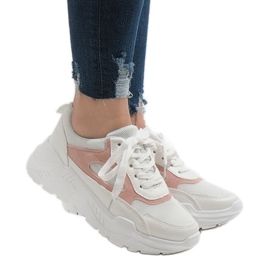 Scarpe sportive bianche alla moda PP-37 bianca