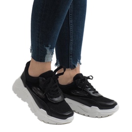Scarpe sportive nere alla moda PP-37 nero