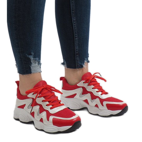 Scarpe sportive rosse alla moda KB-153 rosso