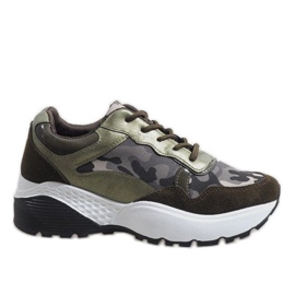 Scarpe sportive alla moda verdi, mimetiche LT013 verde