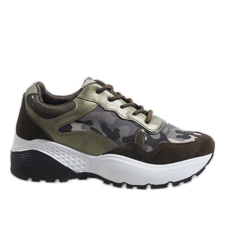 Scarpe sportive alla moda verdi, mimetiche LT013 verde