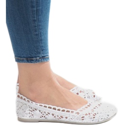 Sneakers bianche in pizzo JX59P bianco