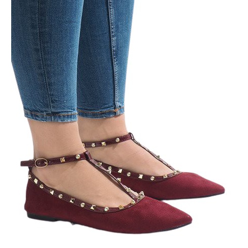 Ballerine bordeaux 127-13 rosso