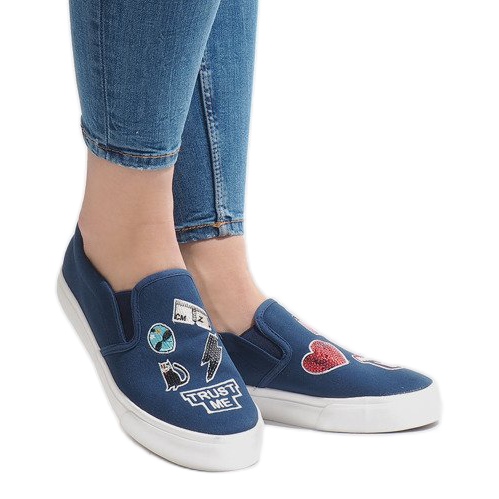 Sneakers slip-on blu navy NB102P