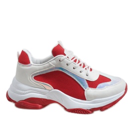 Scarpe sportive rosse alla moda 2018-6 bianco rosso