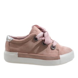1507 sneakers rosa stringate