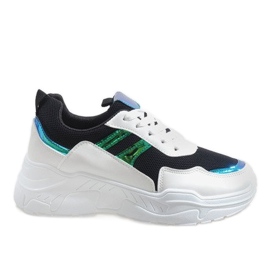 Scarpe sportive alla moda nere LL1743 bianca nero