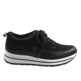 Sneakers sportive nere sulla piattaforma F-2831 nero