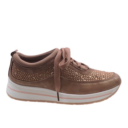 Sneakers sportive rosa sulla piattaforma F-2831