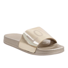 Pantofole dorate Love 812A d'oro