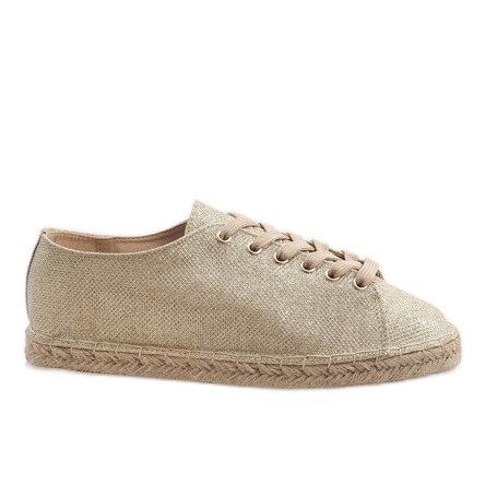 Espadrillas stringate oro 831-1 d'oro