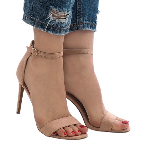Sandali in camoscio rosa SY-31P
