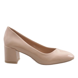 Décolleté laccate beige sul palo 7501-1