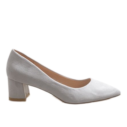 Décolleté in camoscio grigio sul pilastro 396-1A