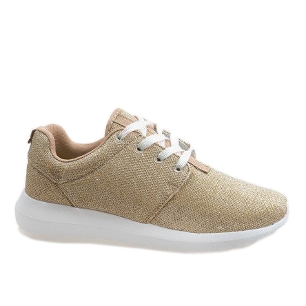 Scarpe sportive dorate lucide B62-4 d'oro
