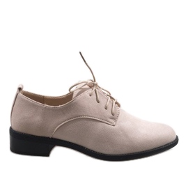 Scarpe jazz beige, scarpe scamosciate C-7183