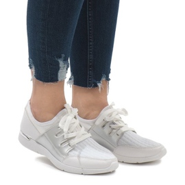 Scarpe sportive bianche alla moda A281 bianco