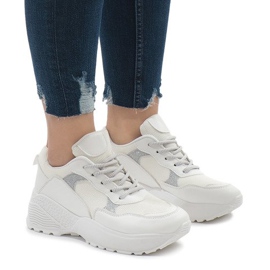 Scarpe sportive bianche BY-080 bianca
