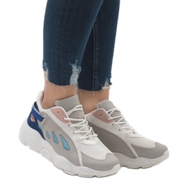 Scarpe sportive di tendenza multicolori 9115 Blu bianco rosa grigio