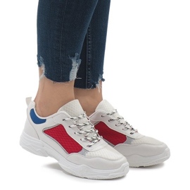 Scarpe sportive alla moda multicolori YM-31 bianca