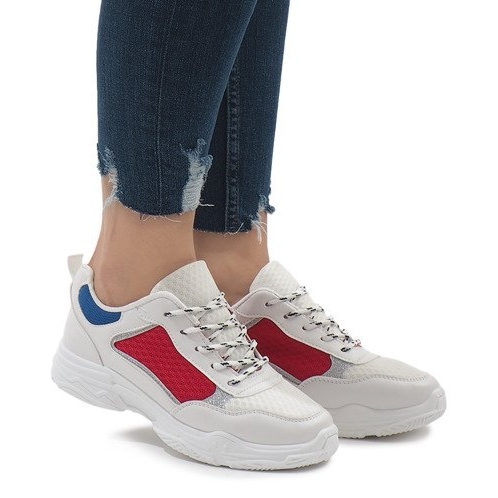 Scarpe sportive alla moda multicolori YM-31 bianca