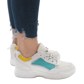 Scarpe sportive alla moda multicolori YM-31 L.GREEN bianco verde