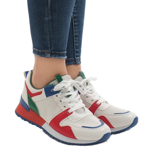 2018-7 Scarpe sportive alla moda multicolori rosse rosso grigio multicolore
