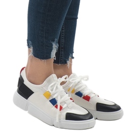 Sneakers scarpe sportive bianche e nere 2018-9 bianca