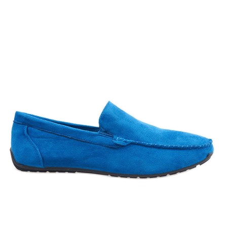Eleganti scarpe blu navy da mocassini AB07-6