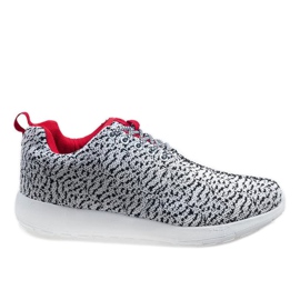 Scarpe sportive bianche LD19-7 bianco nero