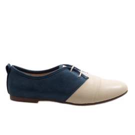Scarpe jazz Oxford beige 2 blu navy