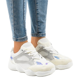 Scarpe da ginnastica bianche MS522-9 bianco