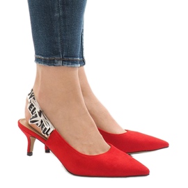 Décolleté rosse su tacco HD-33 rosso