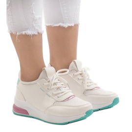 Scarpe sportive alla moda multicolori YM-31 L.GREEN bianco multicolore