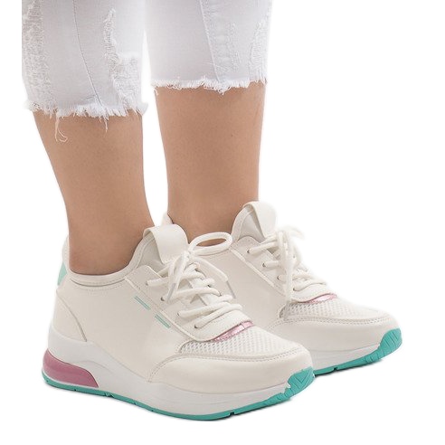 Scarpe sportive alla moda multicolori YM-31 L.GREEN bianco multicolore