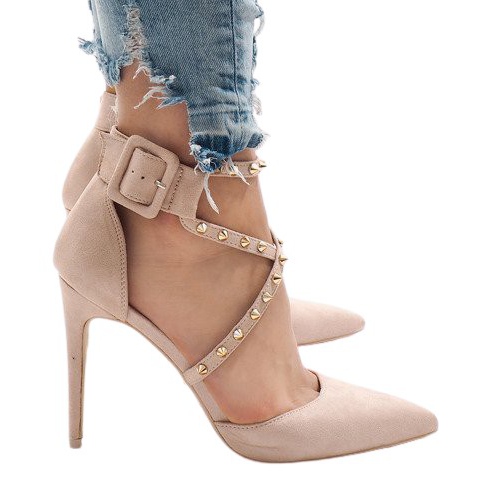 Tacchi alti in camoscio rosa GH11547
