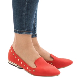 Mocassini ballerine ZHC-980 rosse rosso