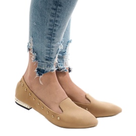 Mocassini cammello ballerine ZHC-980 marrone