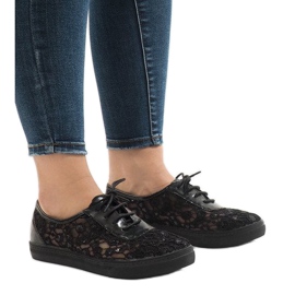 Sneakers nere in pizzo HC235 nero