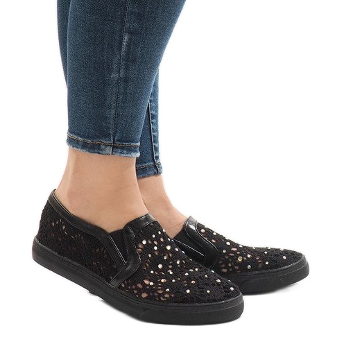 Sneaker HC233 in pizzo nero