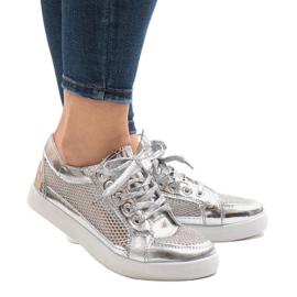 521 sneakers traforate argento grigio