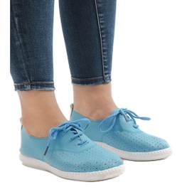 Sneakers nere traforate HR61116 blu