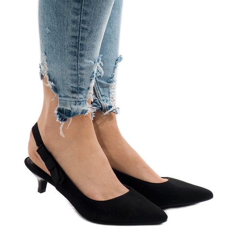 Décolleté nere su tacco B-43 nero