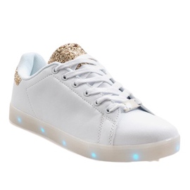Sneakers bianche luminose 7-P7936F1-12 bianco