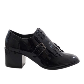 Stivali tacco alto laccati neri PZY-02 nero