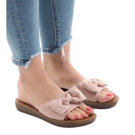 Pantofole rosa con fiocco 6376-2