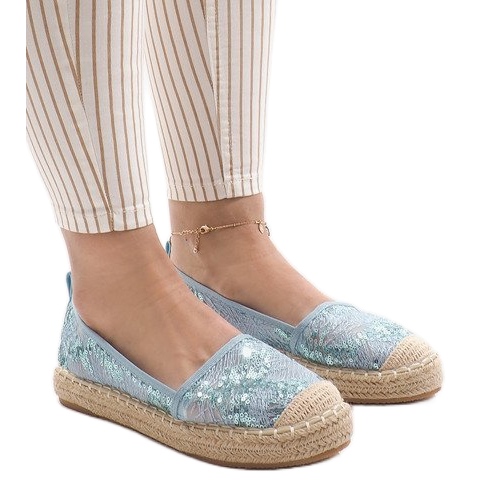 Espadrillas blu traforate L08-71