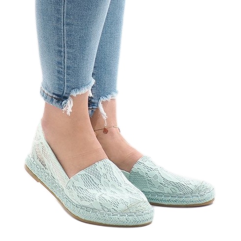 Espadrillas traforate verdi AF41 verde