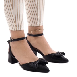Sandali neri con tacco alto 1702-2 nero