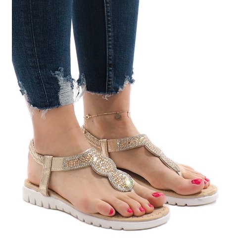 Sandali decorati oro S11 d'oro